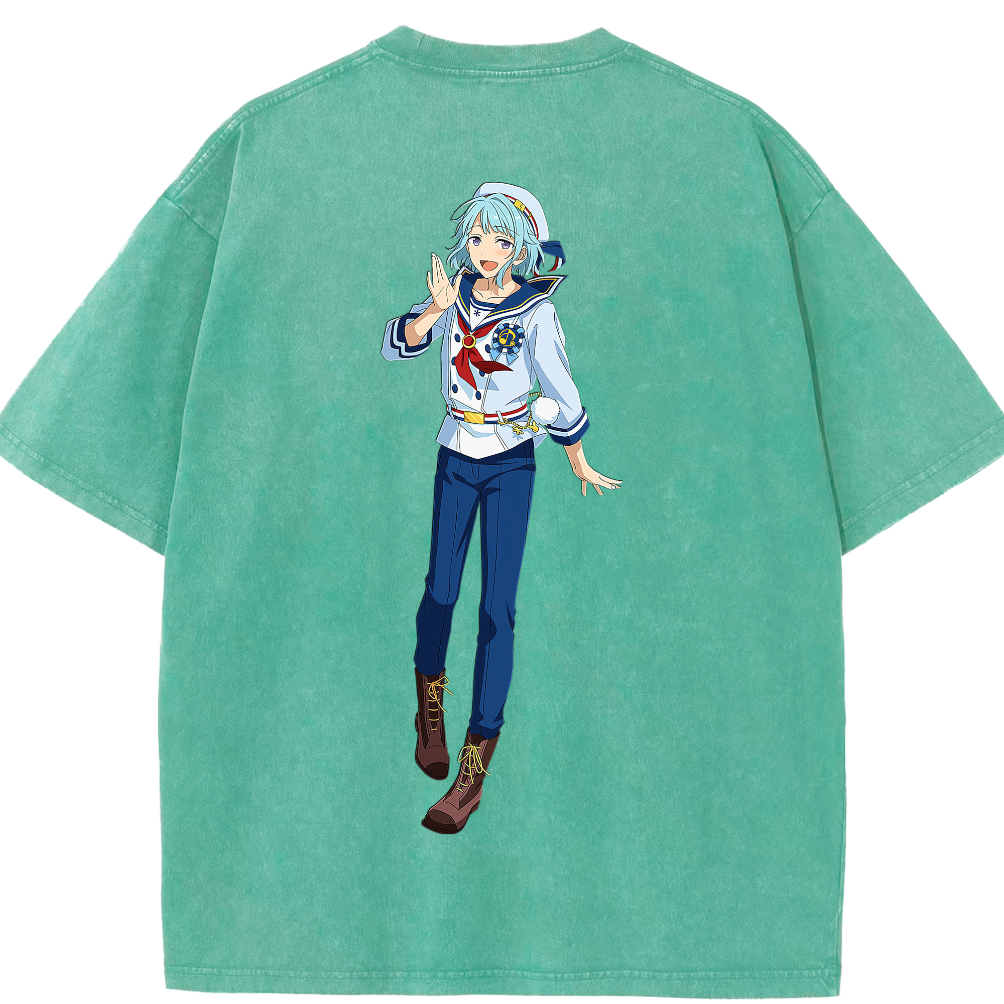 （画像用） あんさんぶるスターズ! Ensemble Stars 綿100% ヴィンテージ風 半袖Tシャツ（背面プリント）